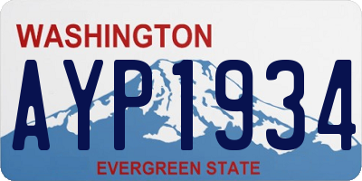 WA license plate AYP1934