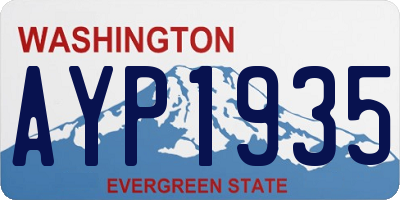 WA license plate AYP1935