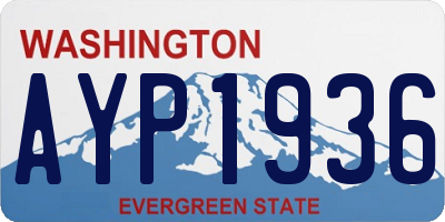 WA license plate AYP1936