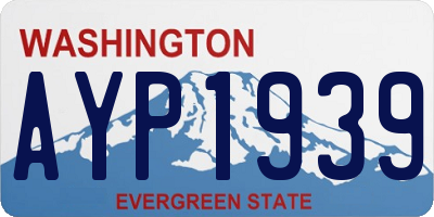 WA license plate AYP1939