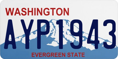 WA license plate AYP1943