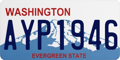 WA license plate AYP1946