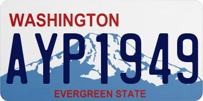 WA license plate AYP1949