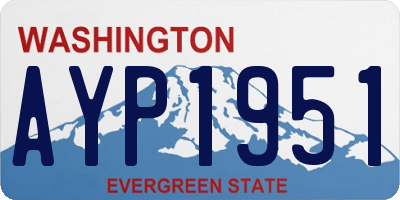 WA license plate AYP1951