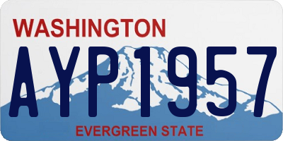 WA license plate AYP1957