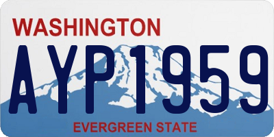 WA license plate AYP1959