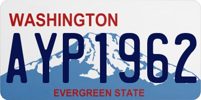 WA license plate AYP1962