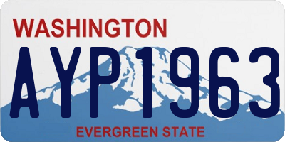 WA license plate AYP1963