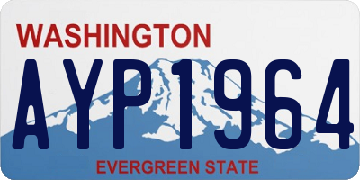 WA license plate AYP1964