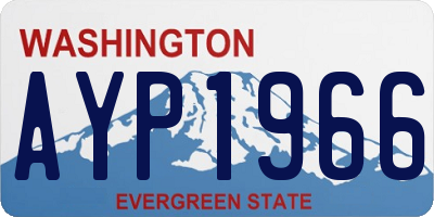 WA license plate AYP1966