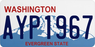WA license plate AYP1967