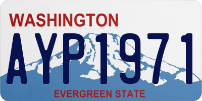 WA license plate AYP1971