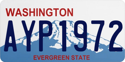 WA license plate AYP1972