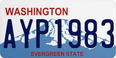 WA license plate AYP1983