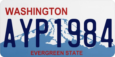 WA license plate AYP1984