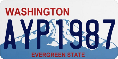 WA license plate AYP1987