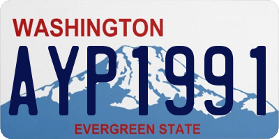 WA license plate AYP1991