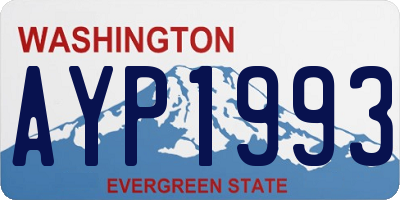 WA license plate AYP1993