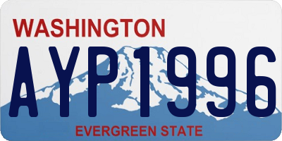WA license plate AYP1996
