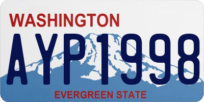 WA license plate AYP1998