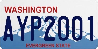 WA license plate AYP2001