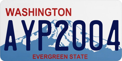 WA license plate AYP2004