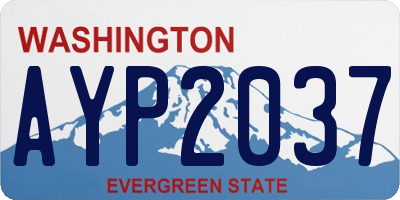 WA license plate AYP2037