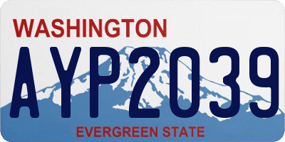 WA license plate AYP2039
