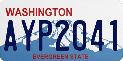 WA license plate AYP2041