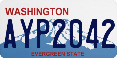 WA license plate AYP2042