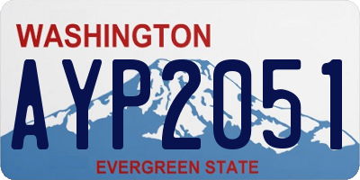 WA license plate AYP2051