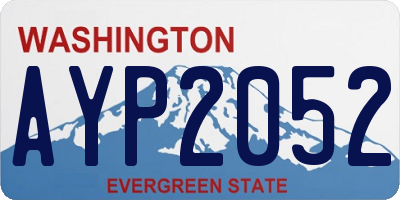 WA license plate AYP2052