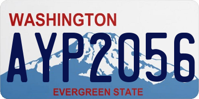 WA license plate AYP2056
