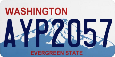 WA license plate AYP2057