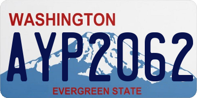 WA license plate AYP2062