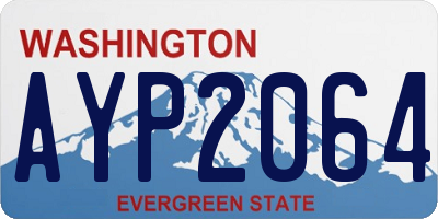 WA license plate AYP2064