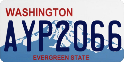 WA license plate AYP2066