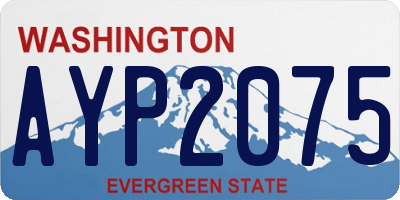 WA license plate AYP2075