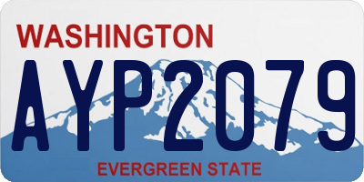 WA license plate AYP2079