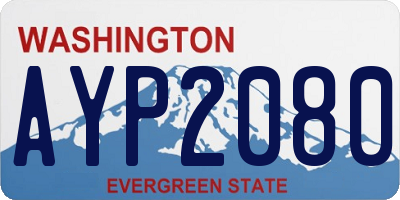 WA license plate AYP2080