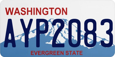 WA license plate AYP2083