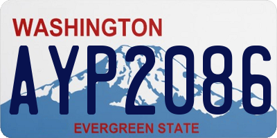 WA license plate AYP2086