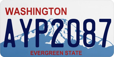 WA license plate AYP2087