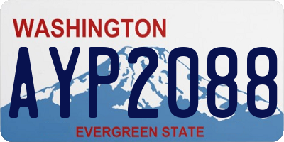 WA license plate AYP2088