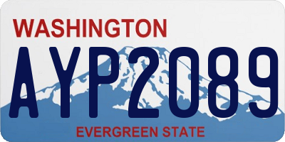 WA license plate AYP2089