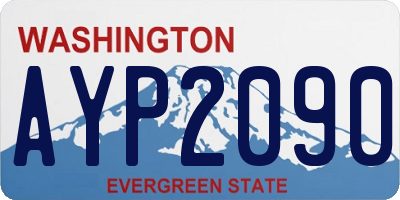 WA license plate AYP2090