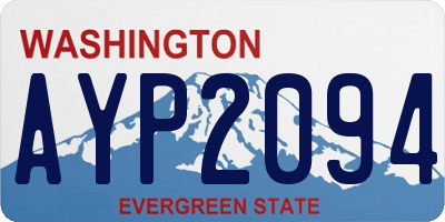 WA license plate AYP2094