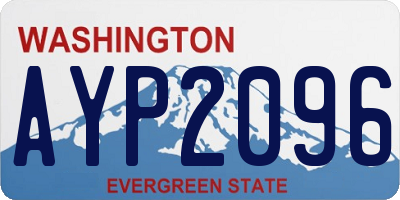 WA license plate AYP2096