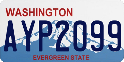 WA license plate AYP2099