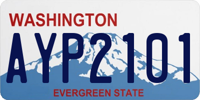 WA license plate AYP2101